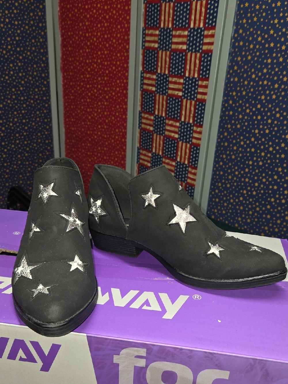Seven7 Black Star-Accent Slip-On Booties